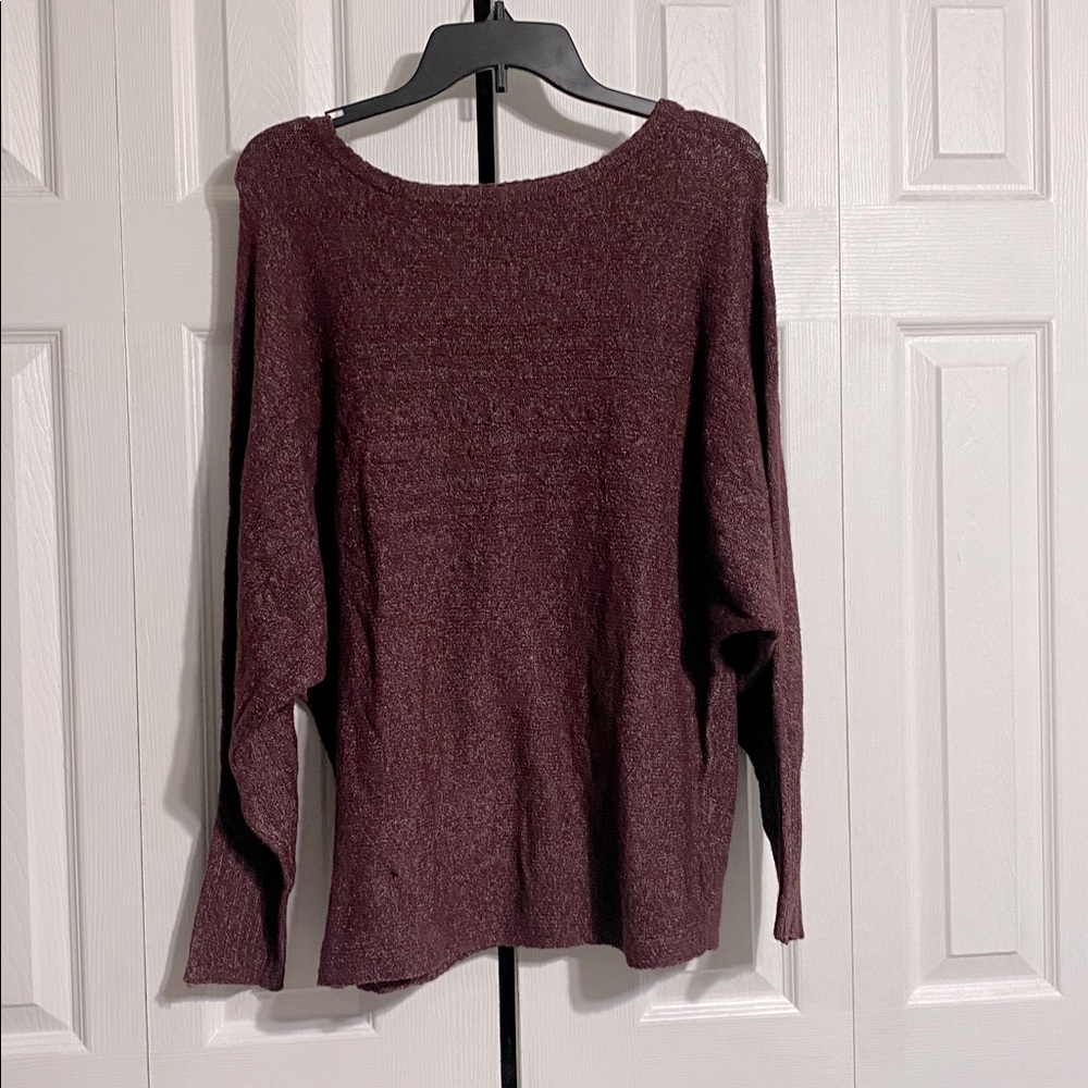 Maurices NWT plum soft knit sweater size LARGE